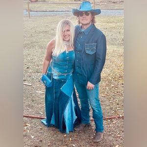 Full Britney Spears Denim Costume w/ Accessories